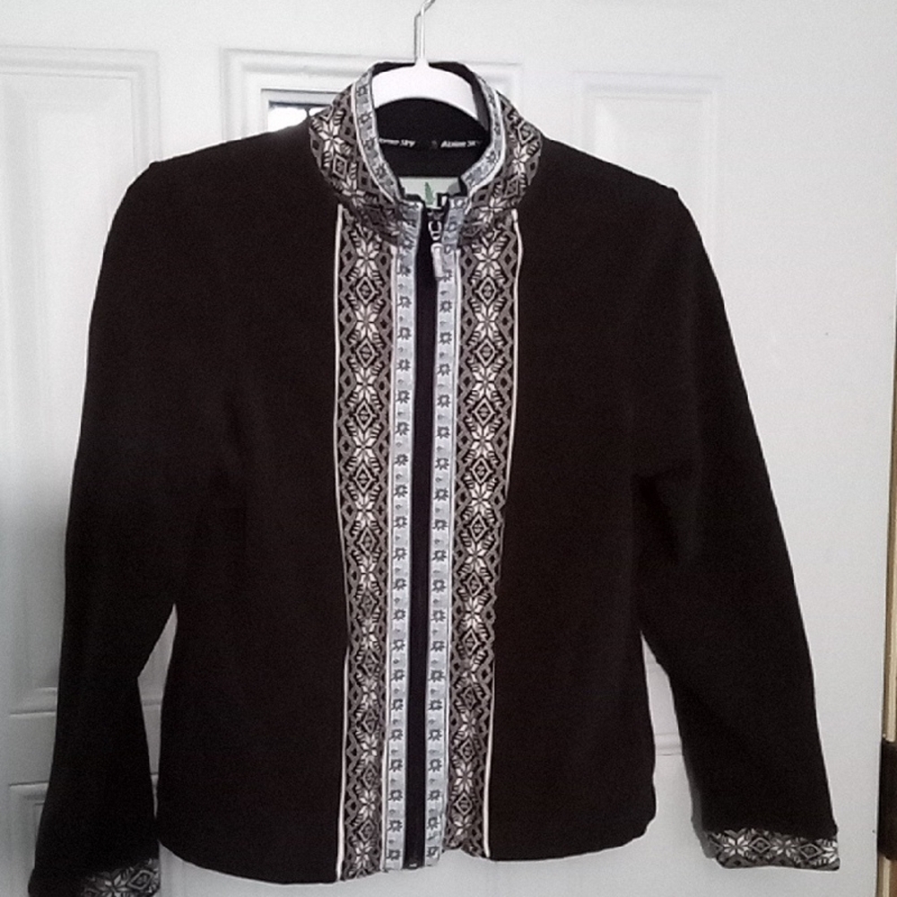 Alpine Brown and White Polar fleece Jacket